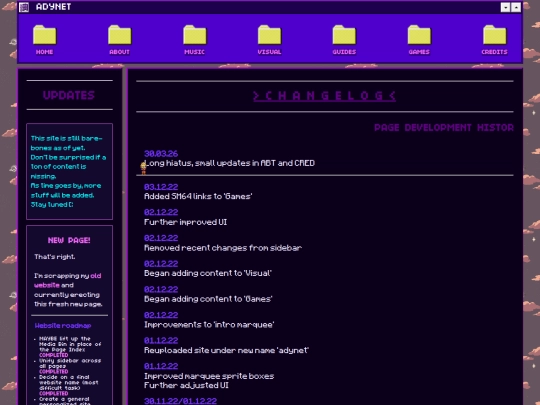 changelog screenshot