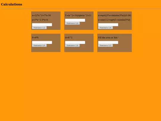 Calculetions screenshot