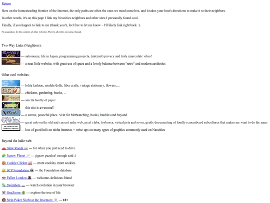 Links screenshot