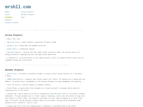 projects screenshot