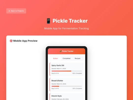 pickle-tracker screenshot