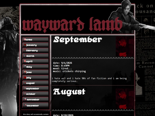 diary screenshot