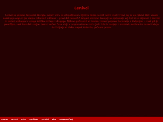 sesalci/lenivci screenshot