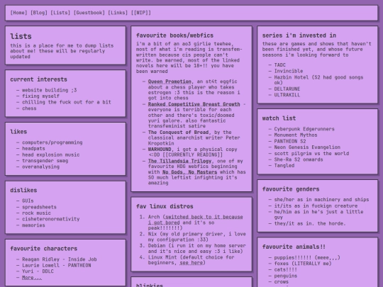lists screenshot