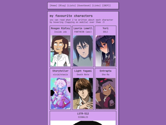 lists/favs screenshot