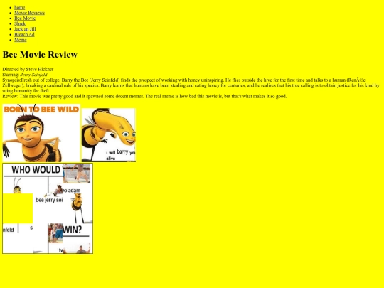Movie Review/BeeMovie screenshot