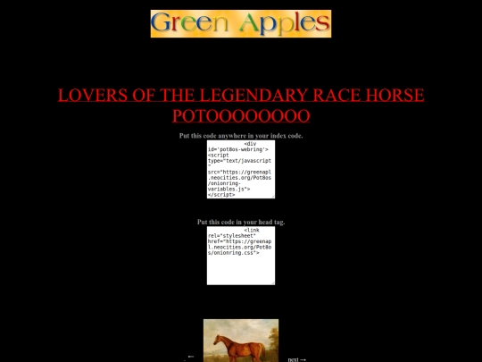 Pot8os/webring screenshot