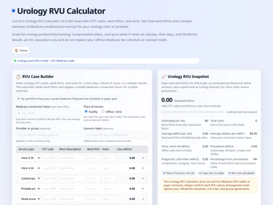 urology-rvu screenshot