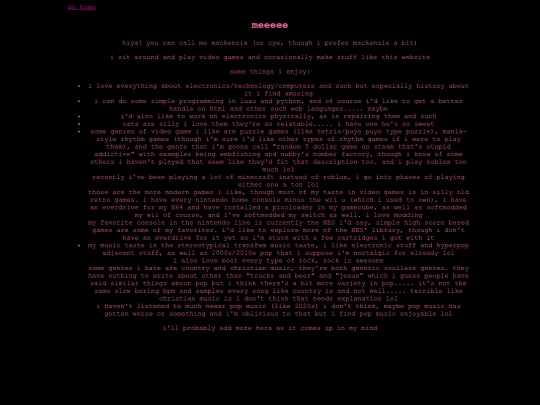 aboutme screenshot