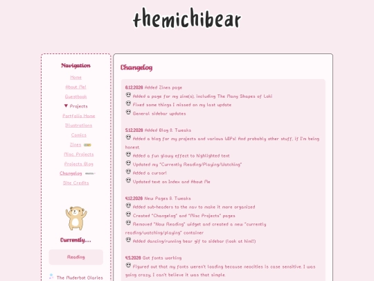 changelog screenshot