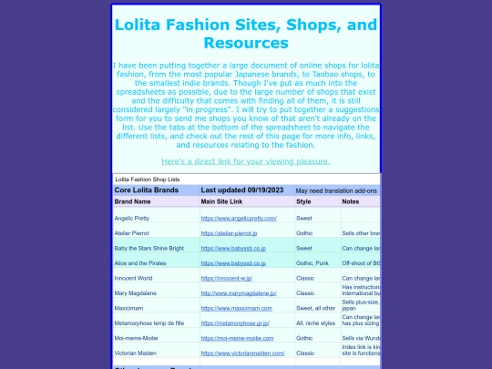lolita pages/lolitaindex screenshot