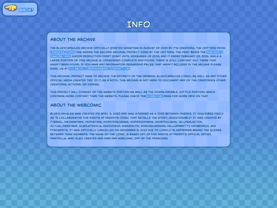 info screenshot