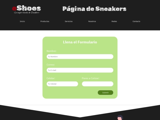 eShoes/HTML/contacto screenshot