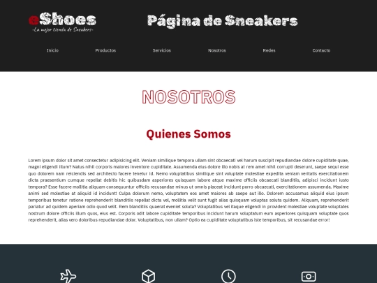 eShoes/HTML/nosotros screenshot