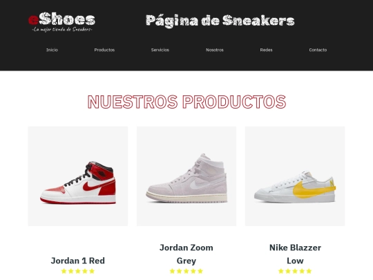 eShoes/HTML/producto screenshot