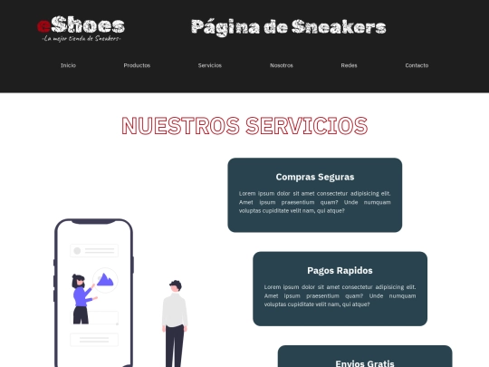 eShoes/HTML/servicios screenshot