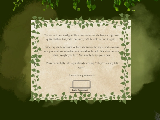 pages/intake screenshot
