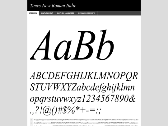 folderfont/times_new_roman_italic-demo screenshot