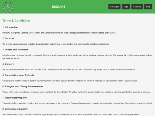 terms screenshot