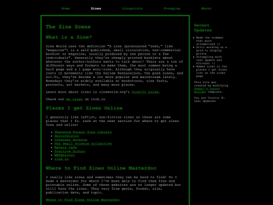 zines screenshot