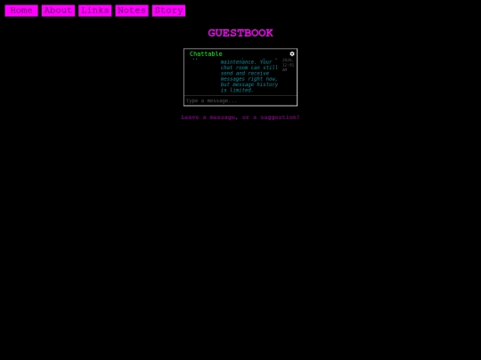guestbook screenshot