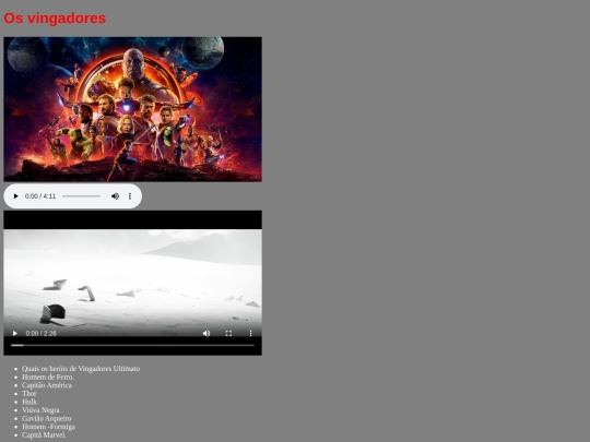 HTML/vingadores screenshot