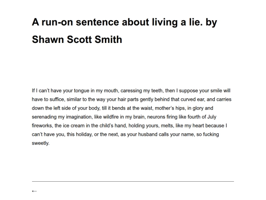 a-run-on-sentence-about-living-a-lie-by-shawn-scott-smith screenshot
