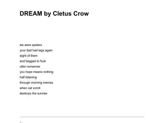 dream-by-cletus-crow screenshot