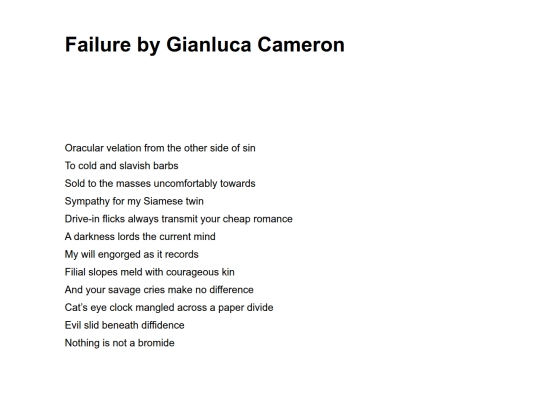 failure-by-gianluca-cameron screenshot