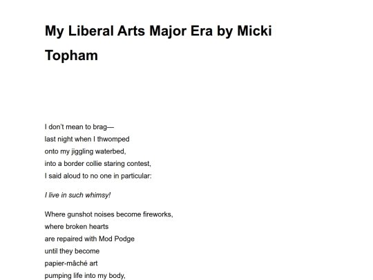 my-liberal-arts-major-era-by-micki-topham screenshot