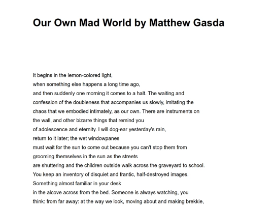 our-own-mad-world-by-matthew-gasda screenshot
