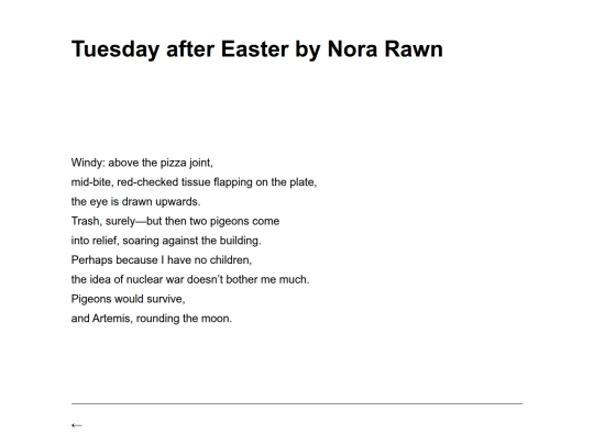 tuesday-after-easter-by-nora-rawn screenshot