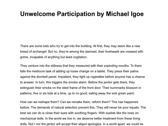 unwelcome-participation-by-michael-igoe screenshot