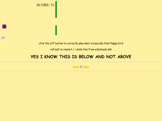 htmlflappybird screenshot
