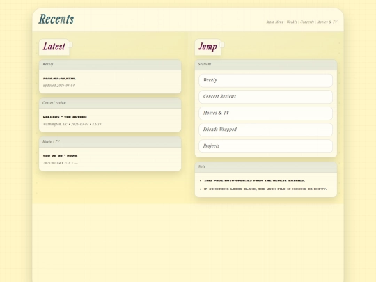 recents screenshot