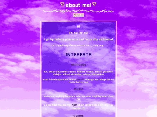 aboutme screenshot