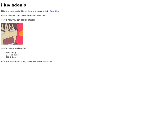 index screenshot