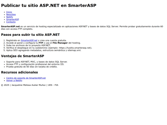 smarterasp screenshot