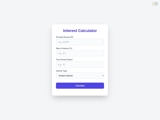 Web Applications /Modern Interest Calculator/in screenshot