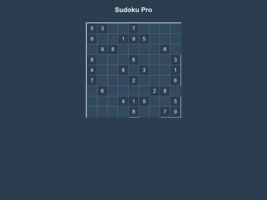 project/Gaming Hub/games/sudoku-pro screenshot