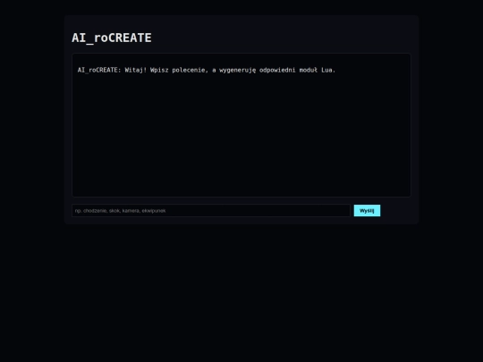 Ai/roCREATE/rocreate screenshot