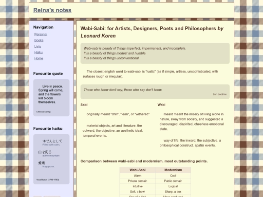 notes/books/wabisabi screenshot