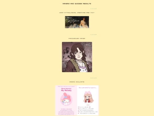 quizzes screenshot