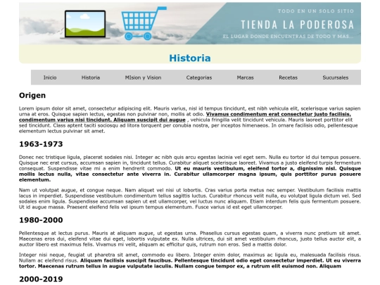 TiendaLaPoderosa/historia screenshot