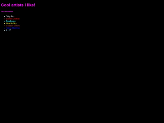 artists screenshot