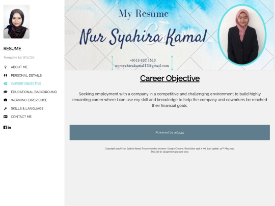 careerobjective screenshot