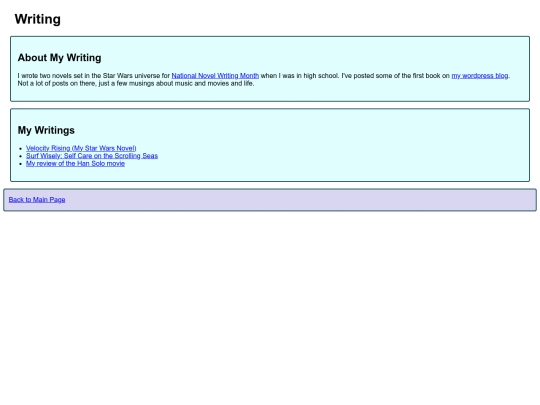 writing screenshot