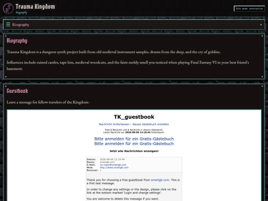 mobile/biography screenshot