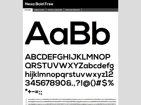 fonts/nexa_boldfree_macroman/Nexa_Free_Bold-demo screenshot