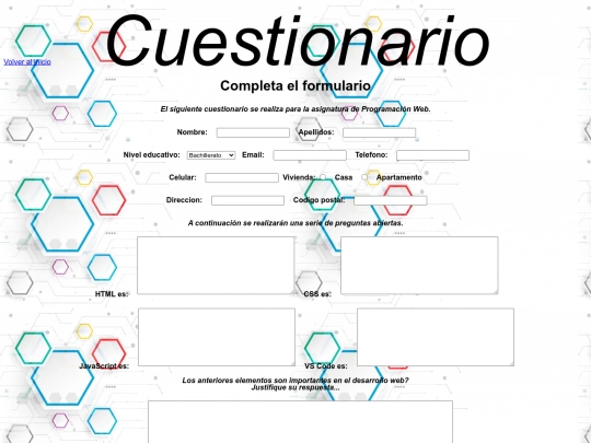 ejercicioCuestionario screenshot